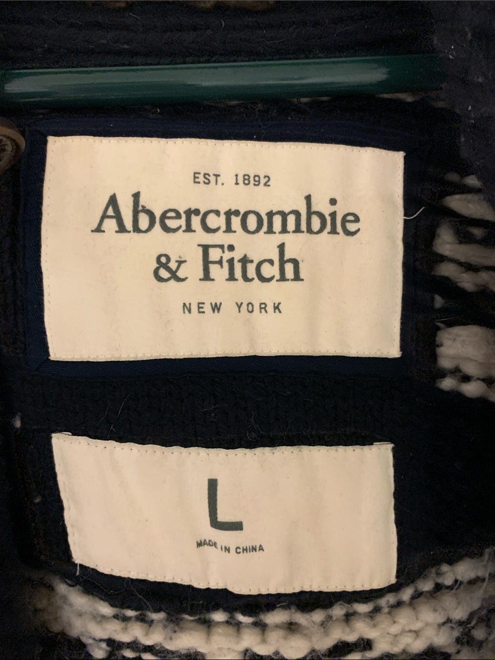 Abercrombie & Fitch Blue and White Vintage Button Cardigan - Picture 2 of 5